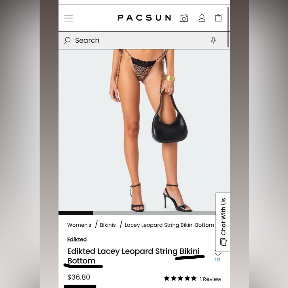 Edikted Leopard Print Lace String Triangle Bikini… - image 6